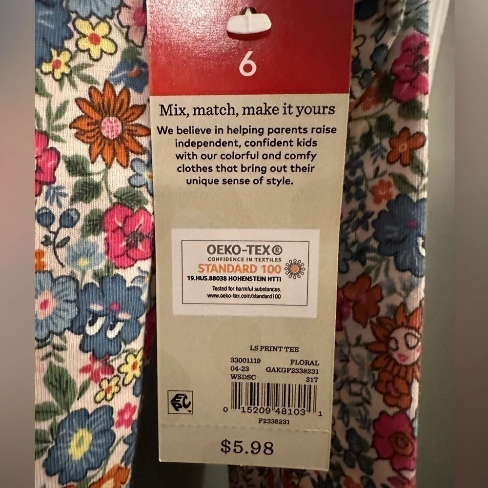 365 Kids - Girls Floral Top - Multiple Sizes